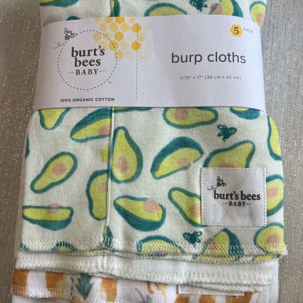 Burt’s bees burp cloths